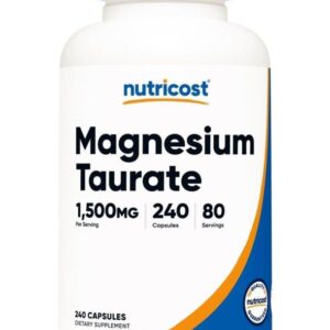مغنيسيوم توريت 240 كبسول نيوتريكوست magnesium taurate 240 cap nutricost