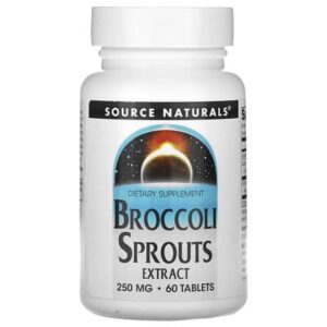 كبسولات مستخلص براعم البروكلي Source Naturals, Broccoli Sprouts Extract, 250 mg, 60 Tablets (125 mg per Tablet)