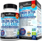 كبسولات تنظيف القولون والتخلص من السموم في 15 يومًا، 45 كبسولة | Colon Cleanser and Detox for Digestive Support Schwartz