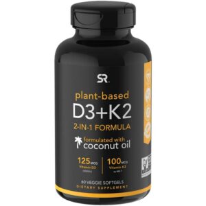 Vitamin d3+k2 60 cap plant based