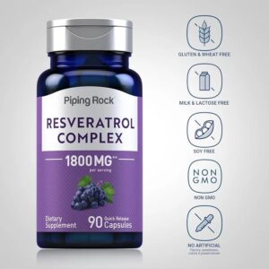 ريسفيراترول  - resveratrol piping rock 90 cap