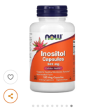 كبسولات اينوزيتول، 500 ملجم، 100 كبسول Inositol Now