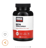 بيوتين ، 10،000 مكجم ، 100 كبسولةBiotin Force Factor 10.000mlg
