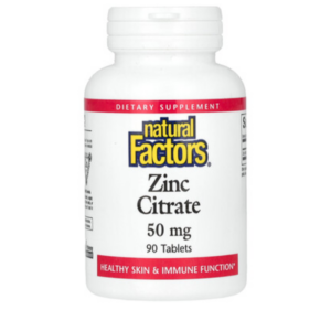 سترات الزنك، 50 ملجم، 90 قرص-Natural Factors, Zinc Citrate, 50 mg, 90 Tablets
