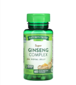 جينسينج كومبلكس مع غذاء ملكات النحل- 60 كبسولة-Nature's Truth, Super Ginseng Complex Plus Royal Jelly