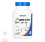 ل-تريبتوفان ، 500 ملجم ، 120 كبسولة - l-tryptophan 120 cap nutricost
