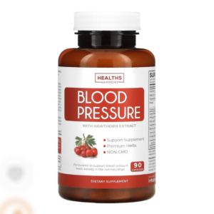 كبسولات الضغط المرتفع مع مستخلص الزعرور البري ، 90 كبسولة 90 كبسول blood pressure 90 cap healths harmony