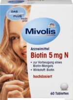 بيوتين الماني فايتمين للشعر والبشرة mivolis 60 tab