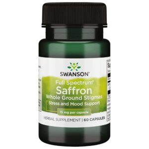 زعفران 15 مجم 60 كبسوله سوانسون saffron 15 mg 60 cap swanson