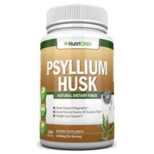 كبسولات قشور السيليوم 240 كبسولة - NutriONN Psyllium Husk Capsules 240’s