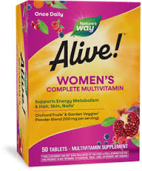 فيتامينات للنساء ناتشورز واي 50 قرص a live womens complete multivitamin 50 tab
