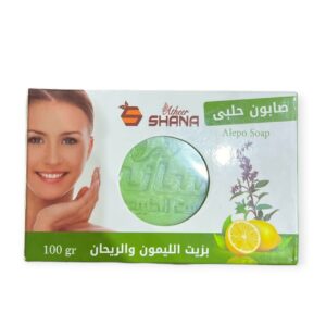 صابون البشرة الحلبى بزيت الليمون والريحان 100gm shana